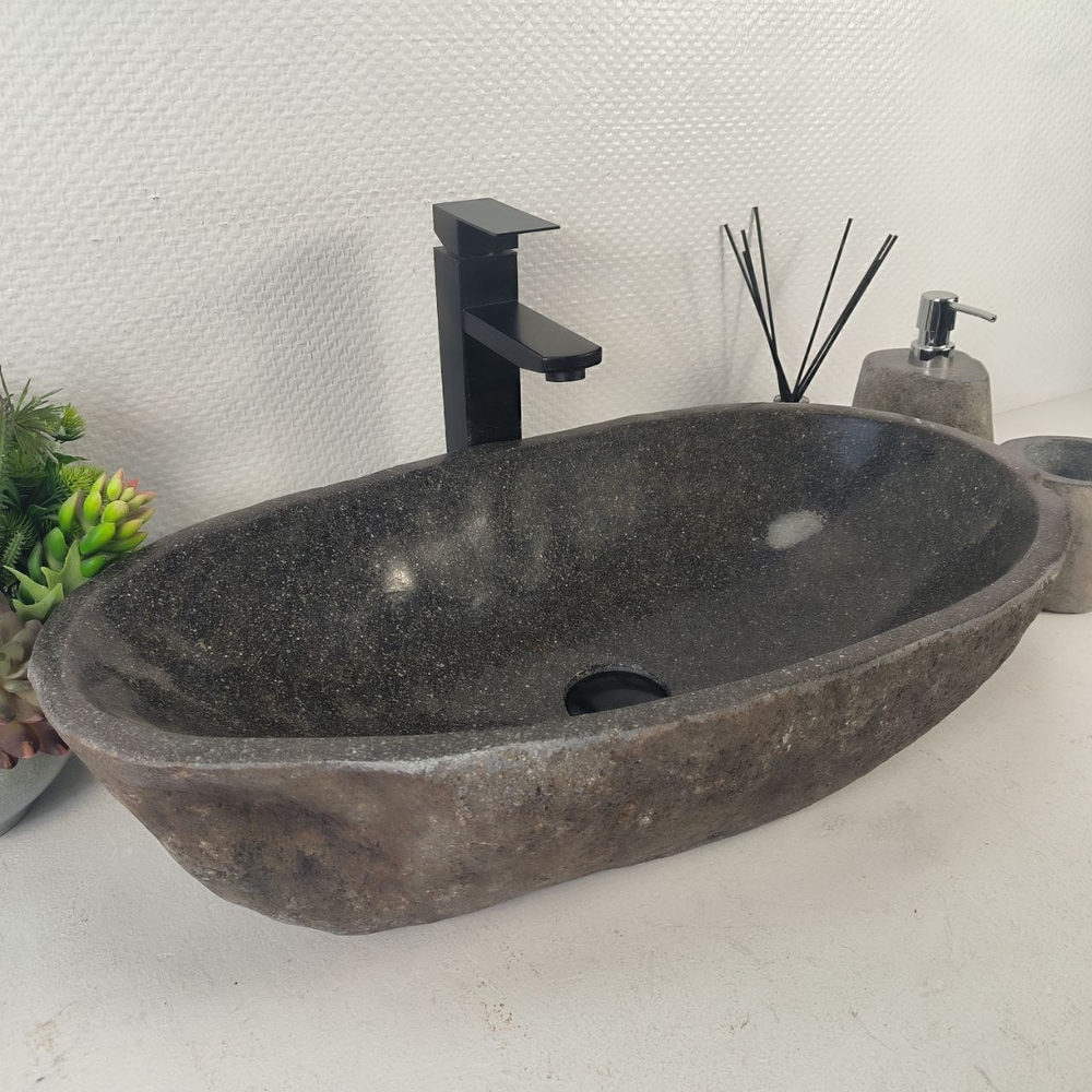 Раковина из речного камня RS-64962 60*33*15 0866