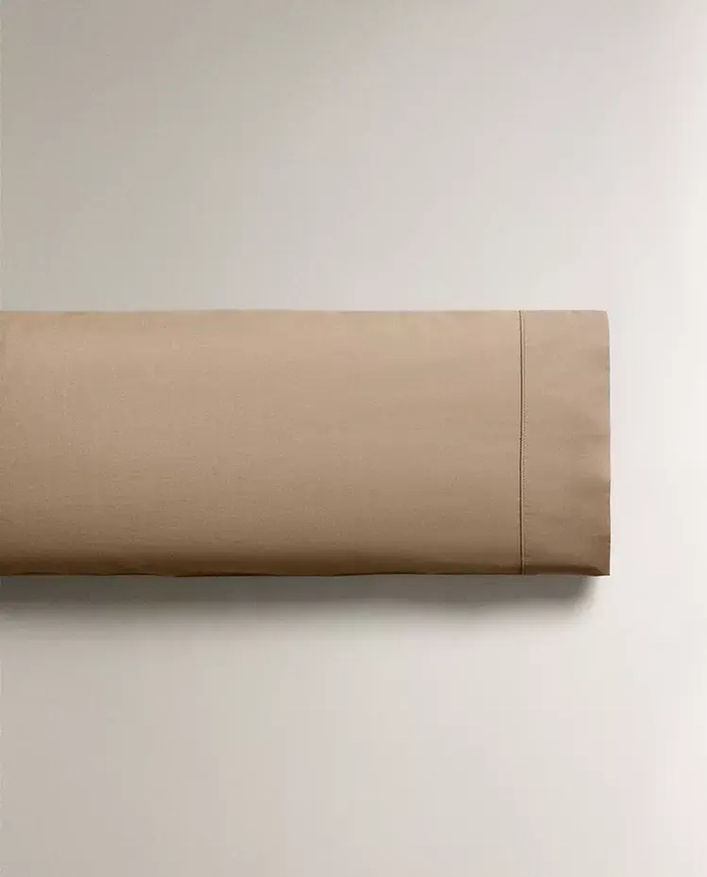 ZARA HOME (300 НИТЕЙ) НАВОЛОЧКА ИЗ ХЛОПКА ПЕРКАЛЬ, БЕЖЕВЫЙ