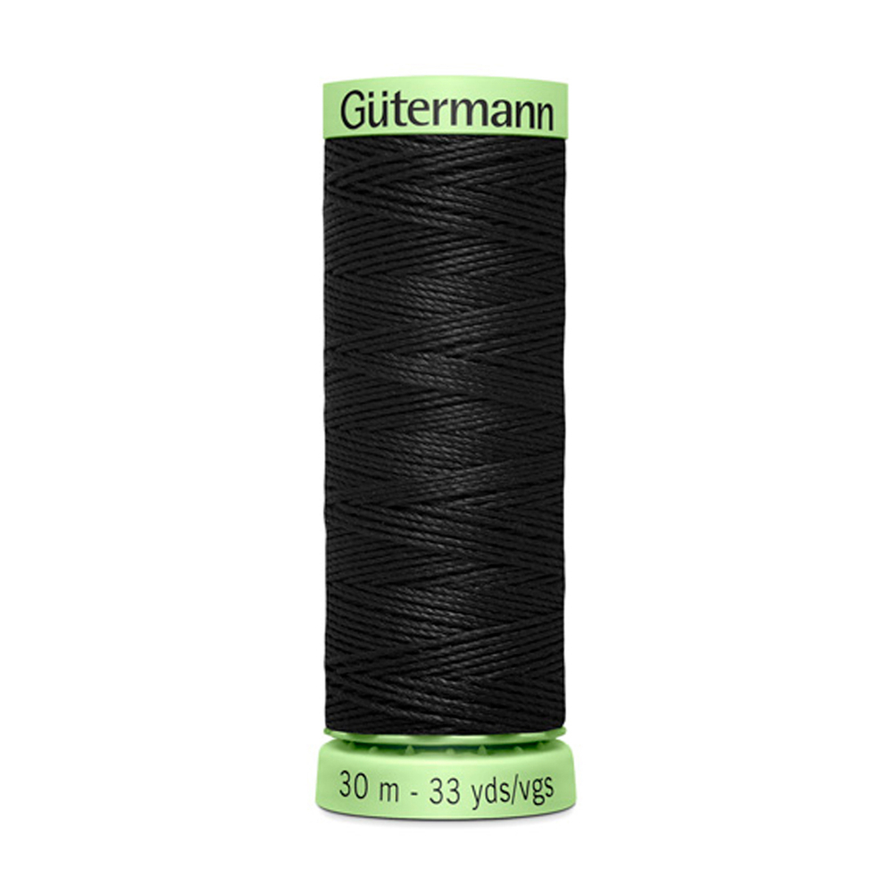 Нить Top Stitch 30/30 м для декоративной отстрочки, Gutermann, 000 черный