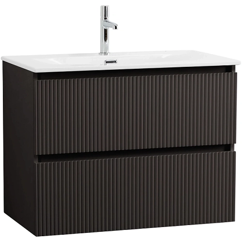 Тумба с раковиной BelBagno 70 UNO-MINI-700-2C-SO-GSO+BB-8099-3-70 темно-серая матовая