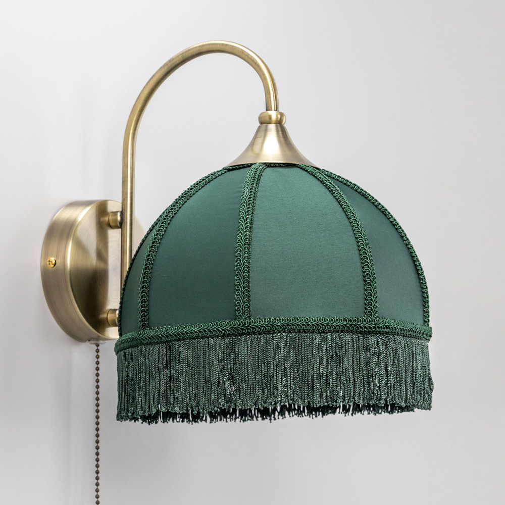 Citilux Базель CL407312 Бра с зелёным абажуром и выключателем