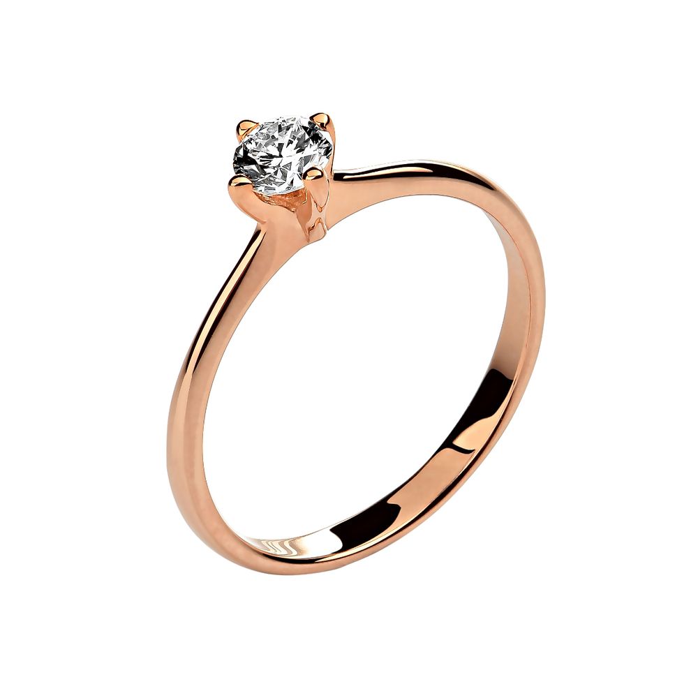 Кольцо с бриллиантами  из красного золота JA-K-1К614137