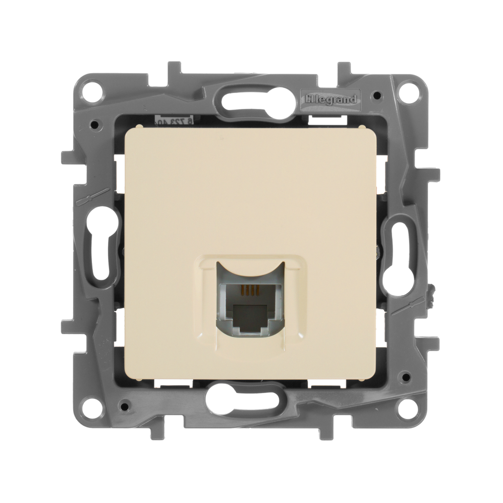 Розетка телефонная RJ11 слоновая кость ETIKA Legrand