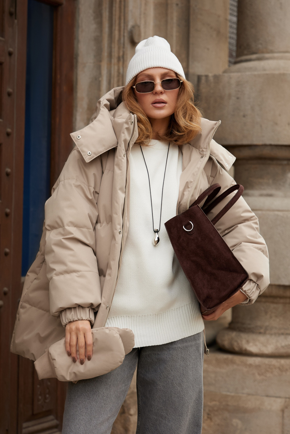 Пуховик COLD SEASON, бежевый