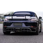 Карбоновые канарды заднего бампера для Porsche 718 982 Cayman/Boxster 2016+ Порше