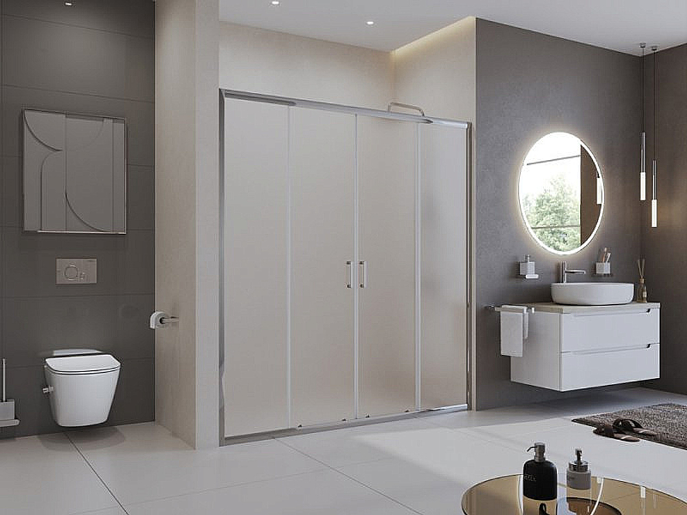 Душевая дверь BelBagno UNO 195-BF-2 170 стекло рифленое/профиль хром