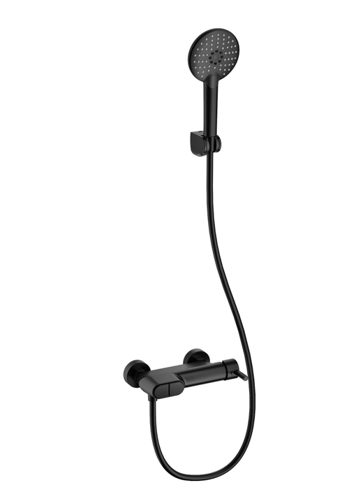 Смеситель для душа с встроенным изливом WONZON & WOGHAND MUSE Corno, Черный матовый (WW-A30902-MB)