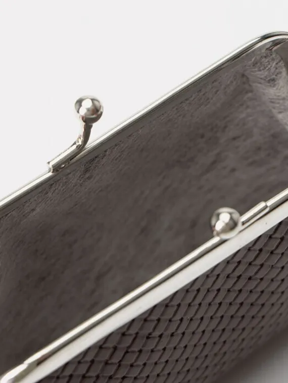 Кошелёк на фермуаре, цвет коричневый