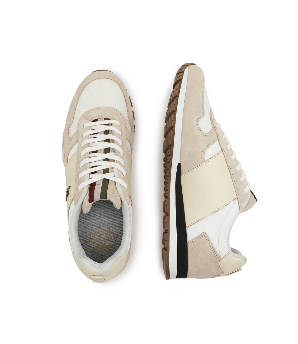 Кожаные кроссовки Aeronautica Militare - бежевый(SC246CT3106)