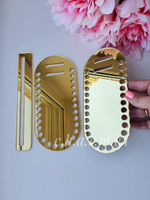 Каркас для сумки, акрил, цвет Золото зеркальный