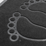 Коврик влаговпитывающий ворсовый 50*80см "Следы", черный