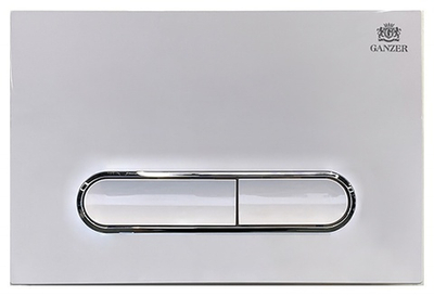 Кнопка для инсталляции с ПЛОСК. клав. (БЕЛЫЙ)  GANZER  (24/1шт)