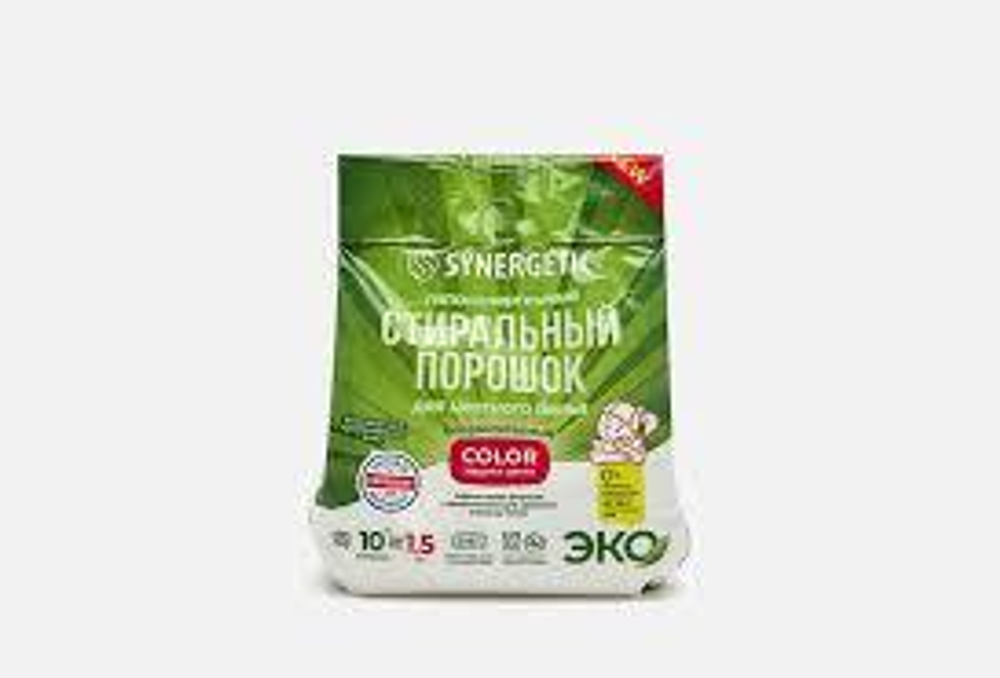 Порошок стиральный Синергетик ЭКО 1,5кг Колор Защита цвета