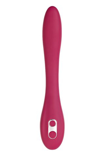 Бордовый многофункциональный вибратор Caberna (Цвет: бордовый)