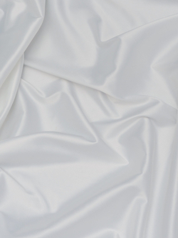 Атлас стрейч теплый белый глянцевый метражом