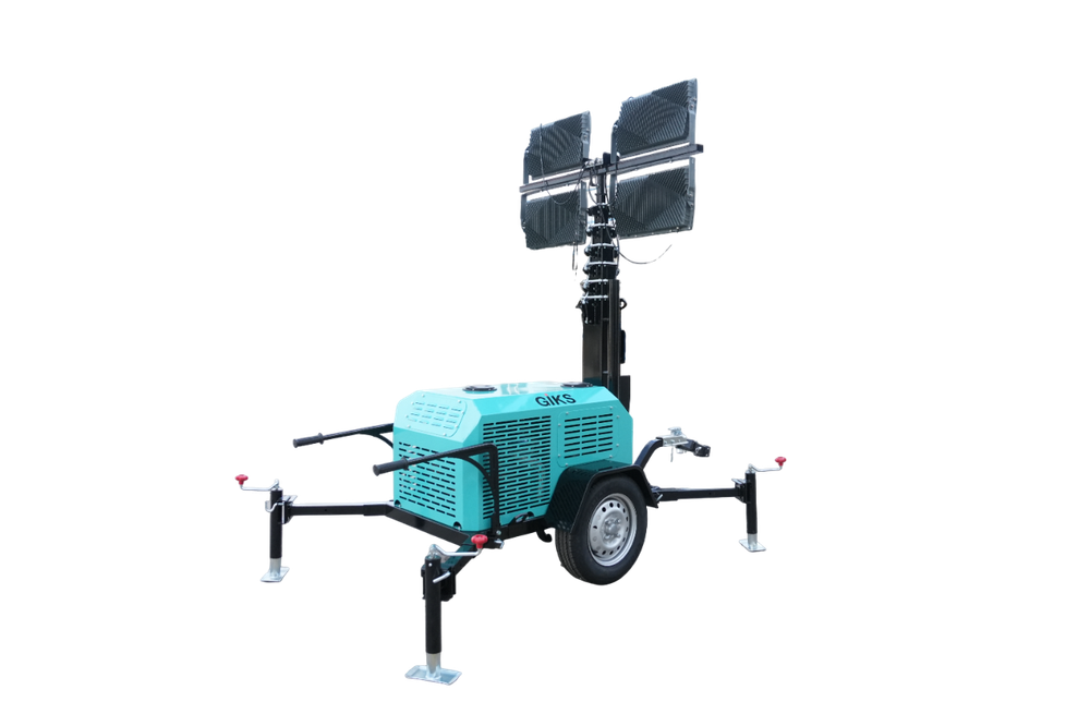 Осветительная вышка GIKS LTD-7000 дизельная - [мачта 7 м / 4х400 Вт / 4.5 кВт] светодиодная, передвижная