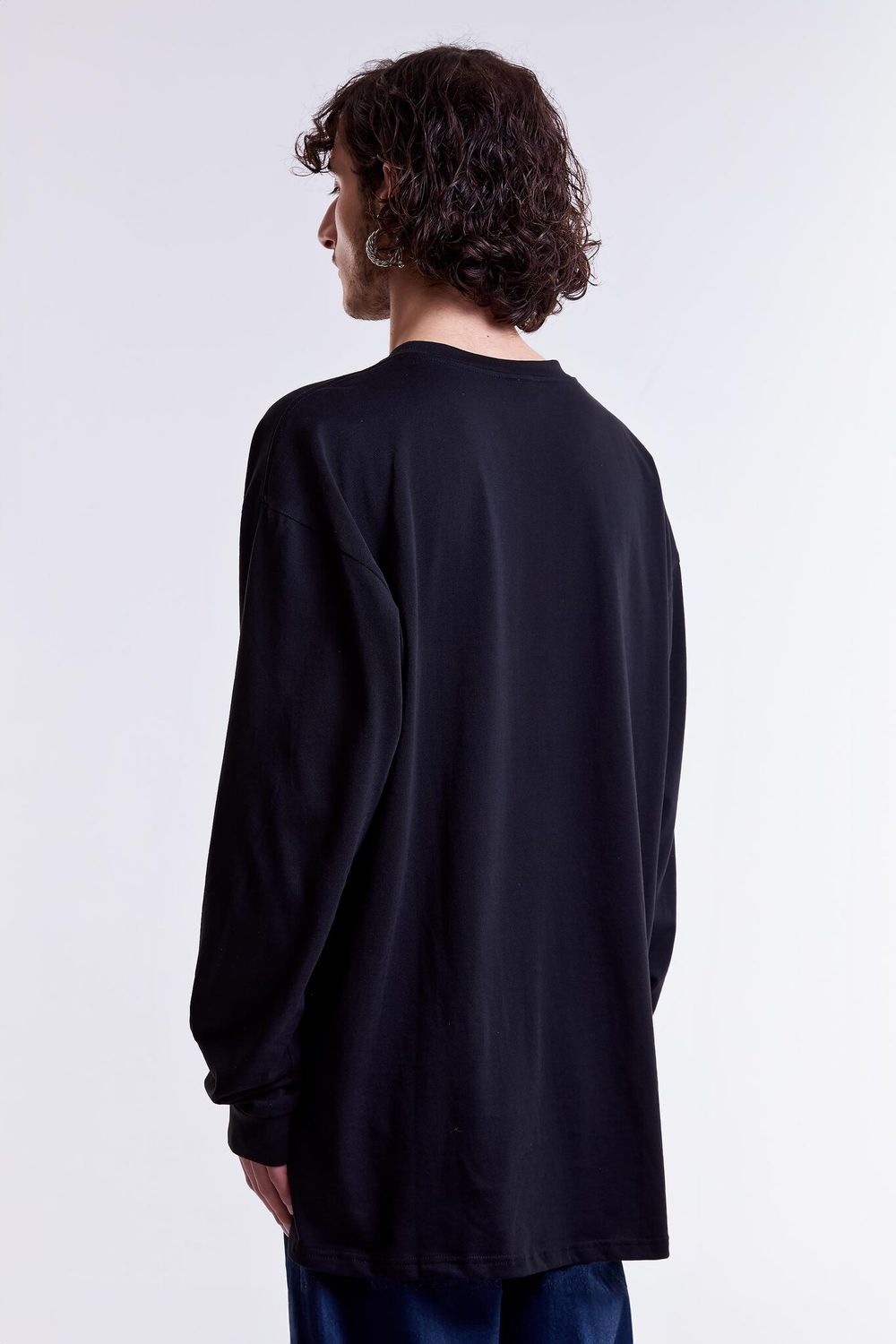 Лонгслив Гербарий Мак Черный