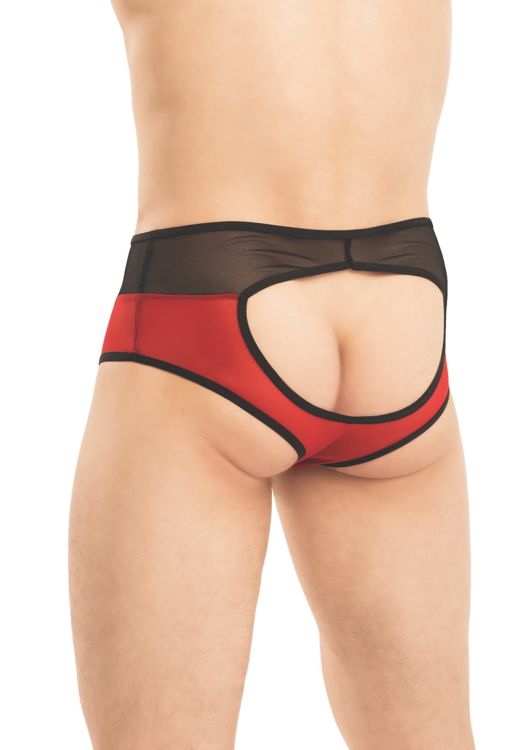 Трусы мужские с вырезом сзади FlirtOn красно-черные 54-56