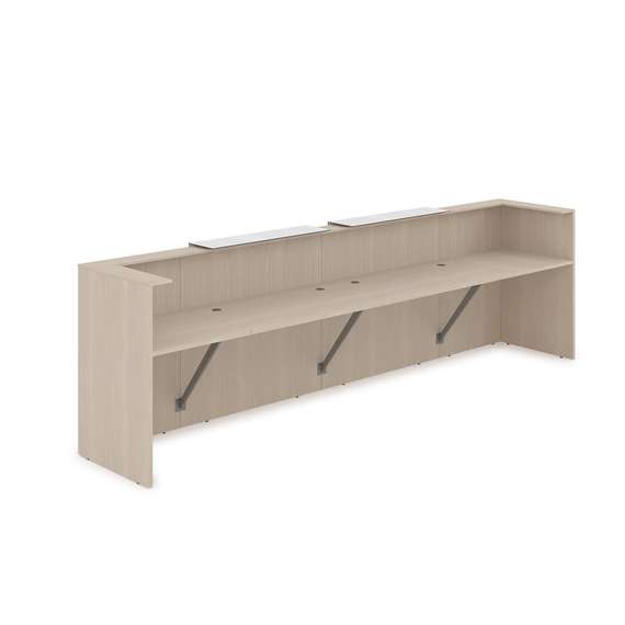 1КР-КЛ.202.1 Комплект Ресепшн с фартуком HPL (3854*749*1149) (с подсветкой)