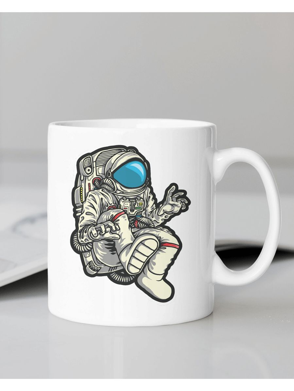 Кружка мем с приколом с принтом для чая кофе Космонавт