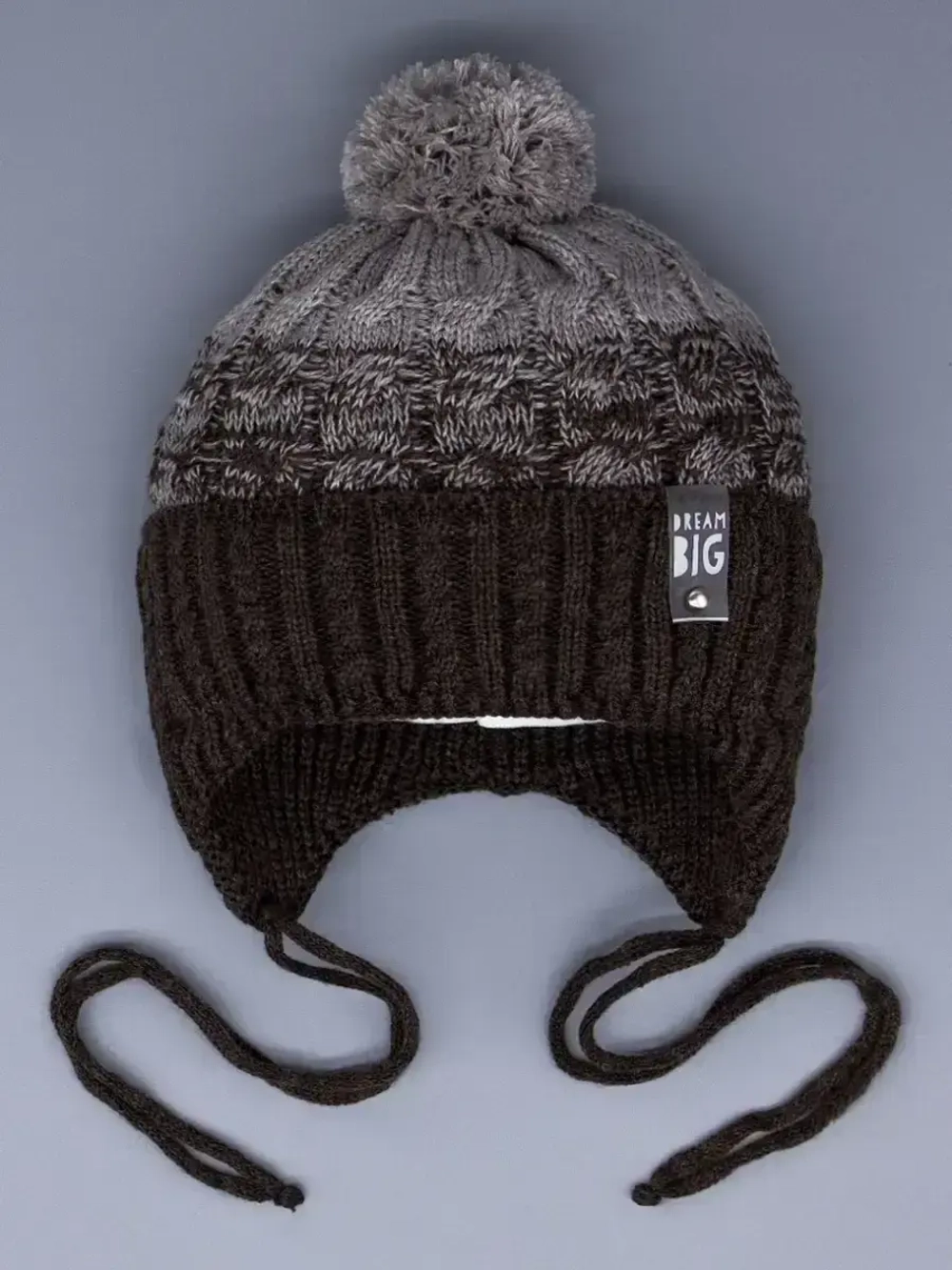 Шапка для мальчика осенняя на завязках