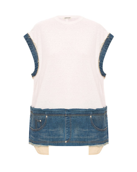 UNDERCOVER СВИТШОТ БЕЗ РУКАВОВ БЕЛЫЙ