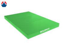 Мат спортивный складной 1000х1500х100 мм  3 сложения (вин.кожа) САЛАТОВЫЙ