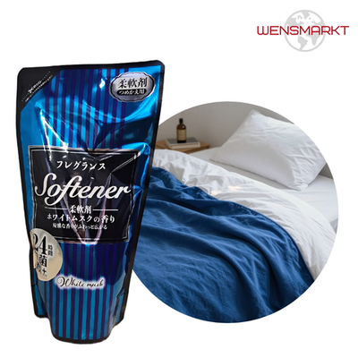 Кондиционер для белья Softener White Musk антибактериальный, 450 мл, Япония