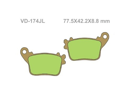 Колодки тормозные Vesrah VD-174JL (FDB2221)
