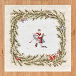 НАБОР САЛФЕТОК ИЗ 2-Х ШТ "ЩЕЛКУНЧИК",40Х40СМ ,100% ХЛОПОК