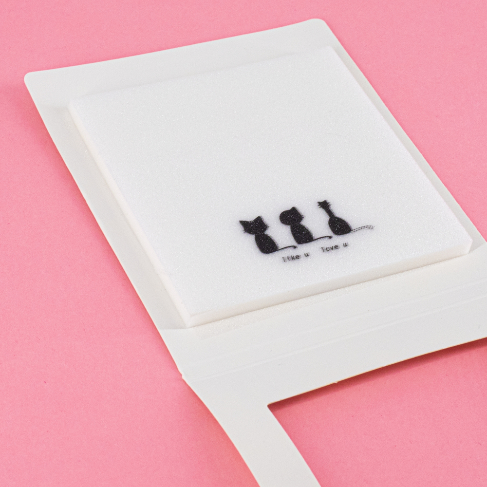 Прозрачные стикеры для заметок с клеевым краем, Alingar, 75 х 75 мм, 50 л., покрытие starlight touch, "Three CATS", зеленый, водонепрониц., европодвес