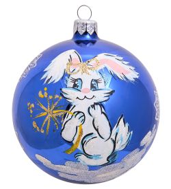 Элита НФШ-1176 Ел. украшение Шар «Храбрый заяц» 100 мм