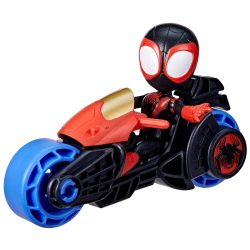 Hasbro Marvel Spidey Amazing Friends - Фигурка Майлза Моралеса на мотоцикле / артикул   F6777 F7460  / GTIN 5010994181598