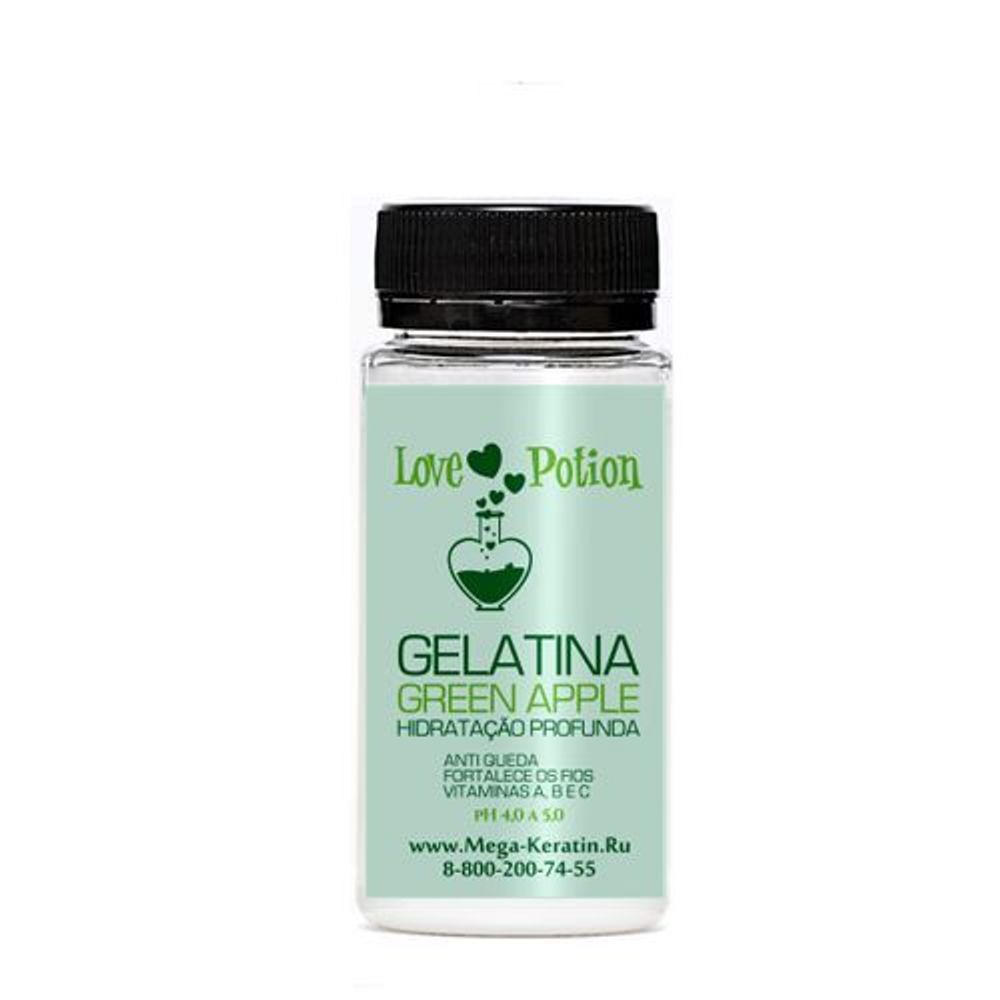 ХОЛОДНОЕ ВОССТАНОВЛЕНИЕ - Желатина Коллагеновый восполнитель LOVE POTION  Gelatina Green Apple 1000 ml