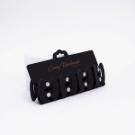 Черный кожаный ошейник из звеньев