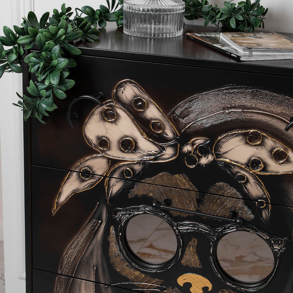 Комод Собака Микаэла с 3 ящиками Каштан