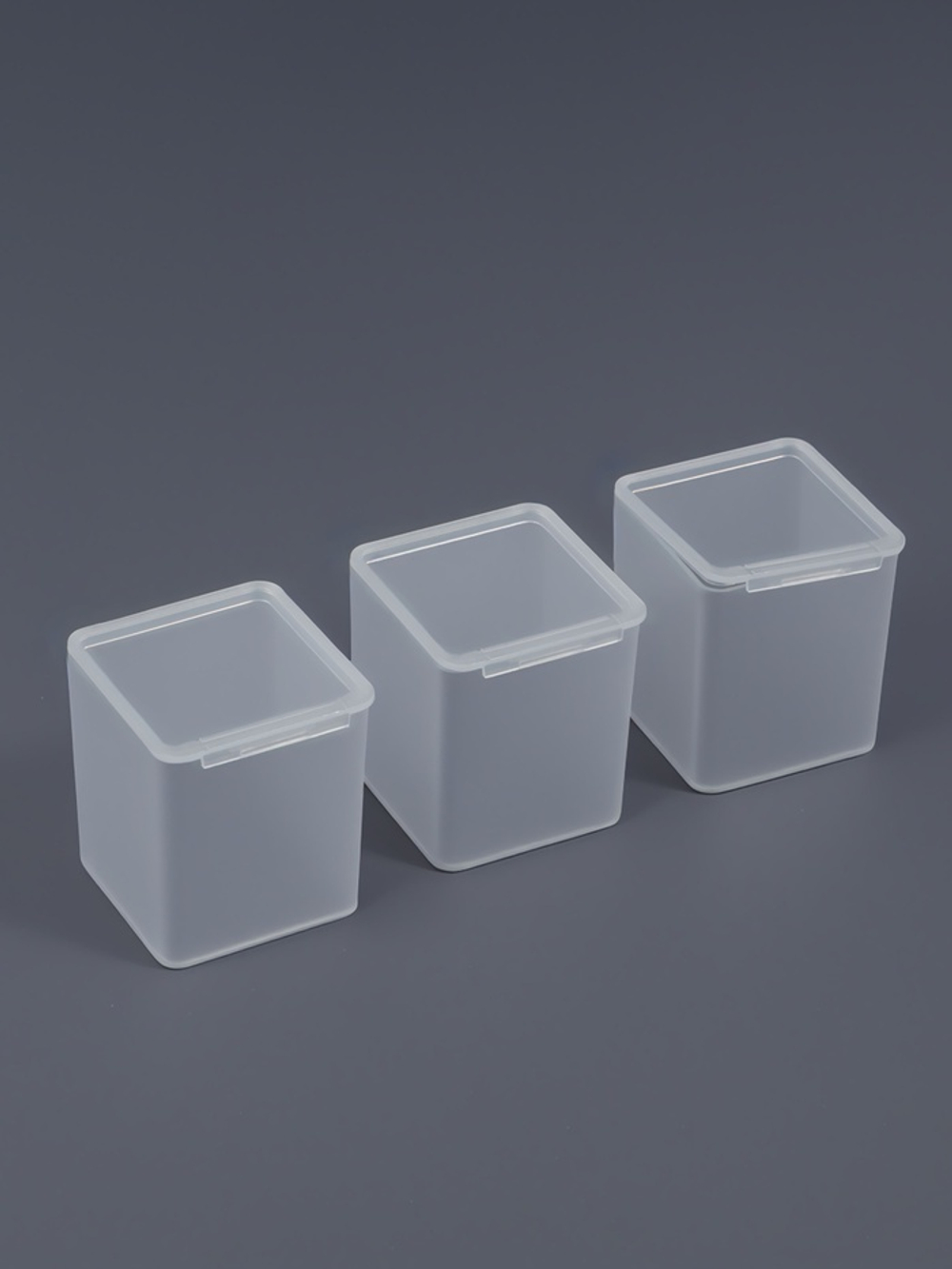 Набор д/хран мелочей 3шт 4*4*4,7см прозрач пакет накл АУ 2610602