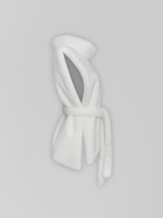 Жилетка Анжелика однотонная меховая с высоким горлом и поясом