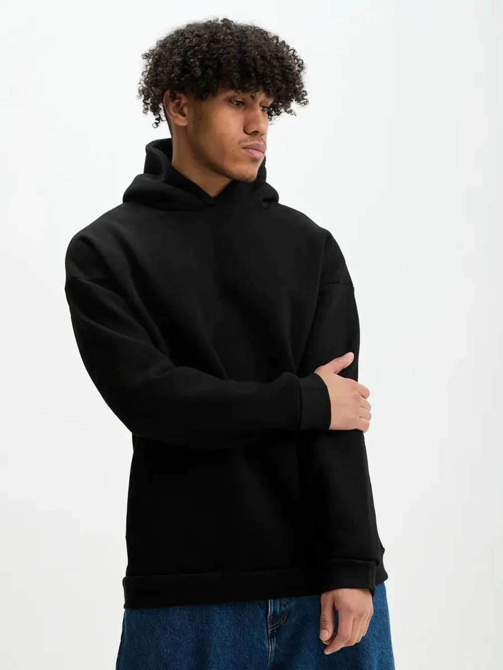 Худи оверсайз с капюшоном и начесом