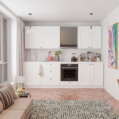 Кухонный гарнитур Авери, 260 см, белый