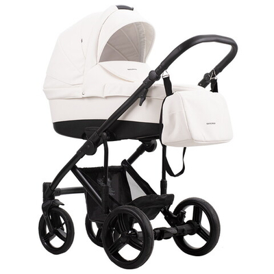 Детская коляска Bebetto Magnum Prima 2 в 1 01 белая кожа