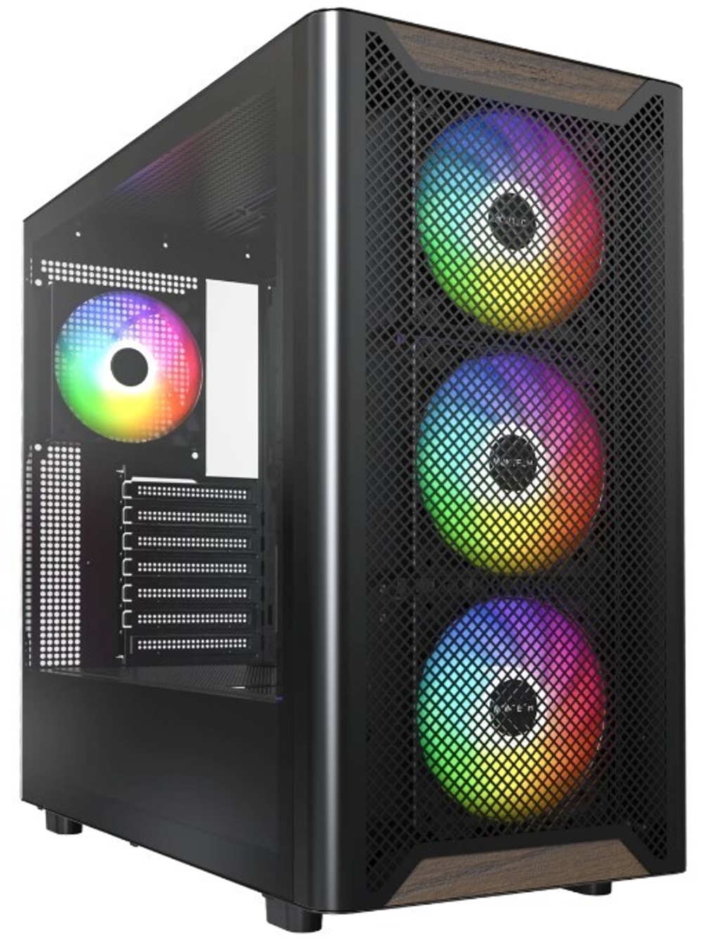 Корпус ATX Montech XR WOOD BLACK