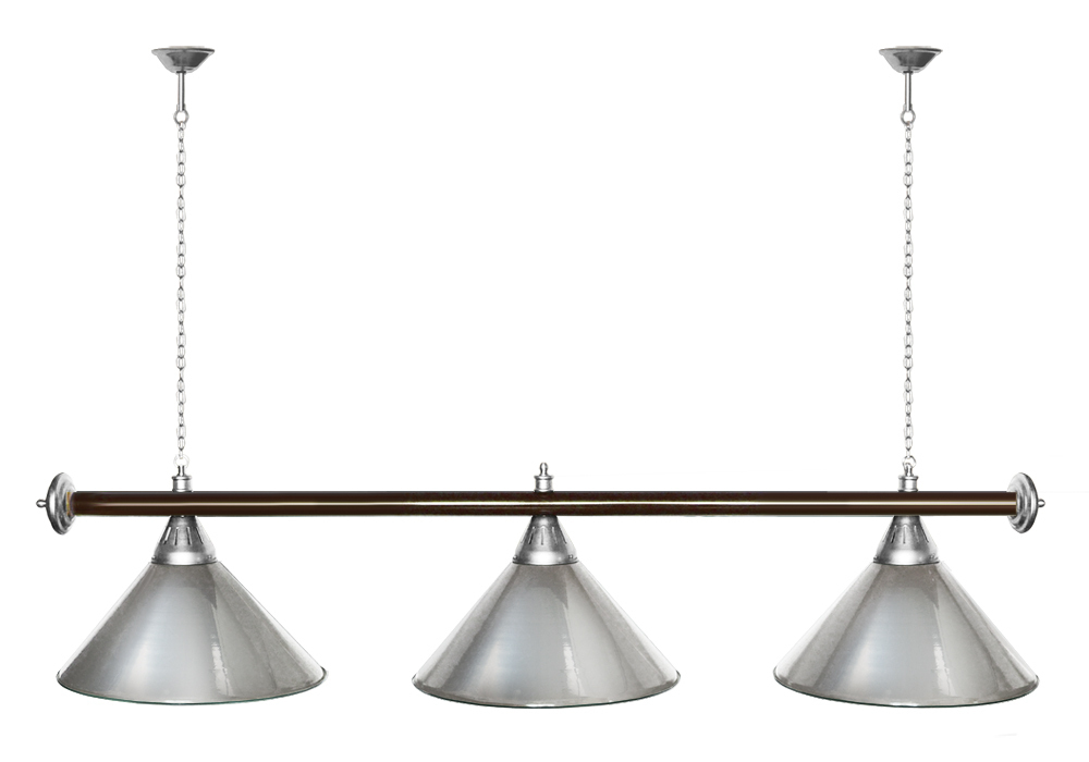 Лампа STARTBILLIARDS 3 пл. (плафоны зеленые,штанга золотая,фурнитура золото)