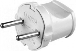 Электрическая вилка Stayer MASTER, 6А/220В, белая 55150-W