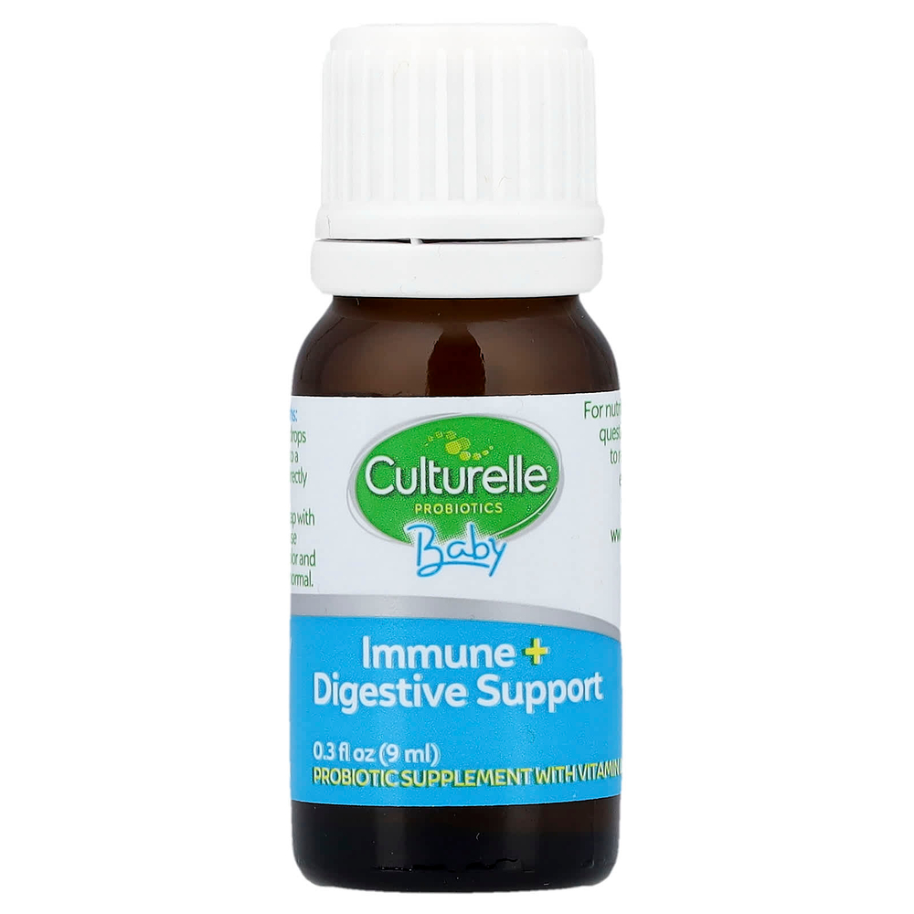 Culturelle, пробиотики для детей, для поддержки иммунной и пищеварительной систем, пробиотики и витамин D, в возрасте 0–12 месяцев, 9 мл (0,3 жидк. унции)