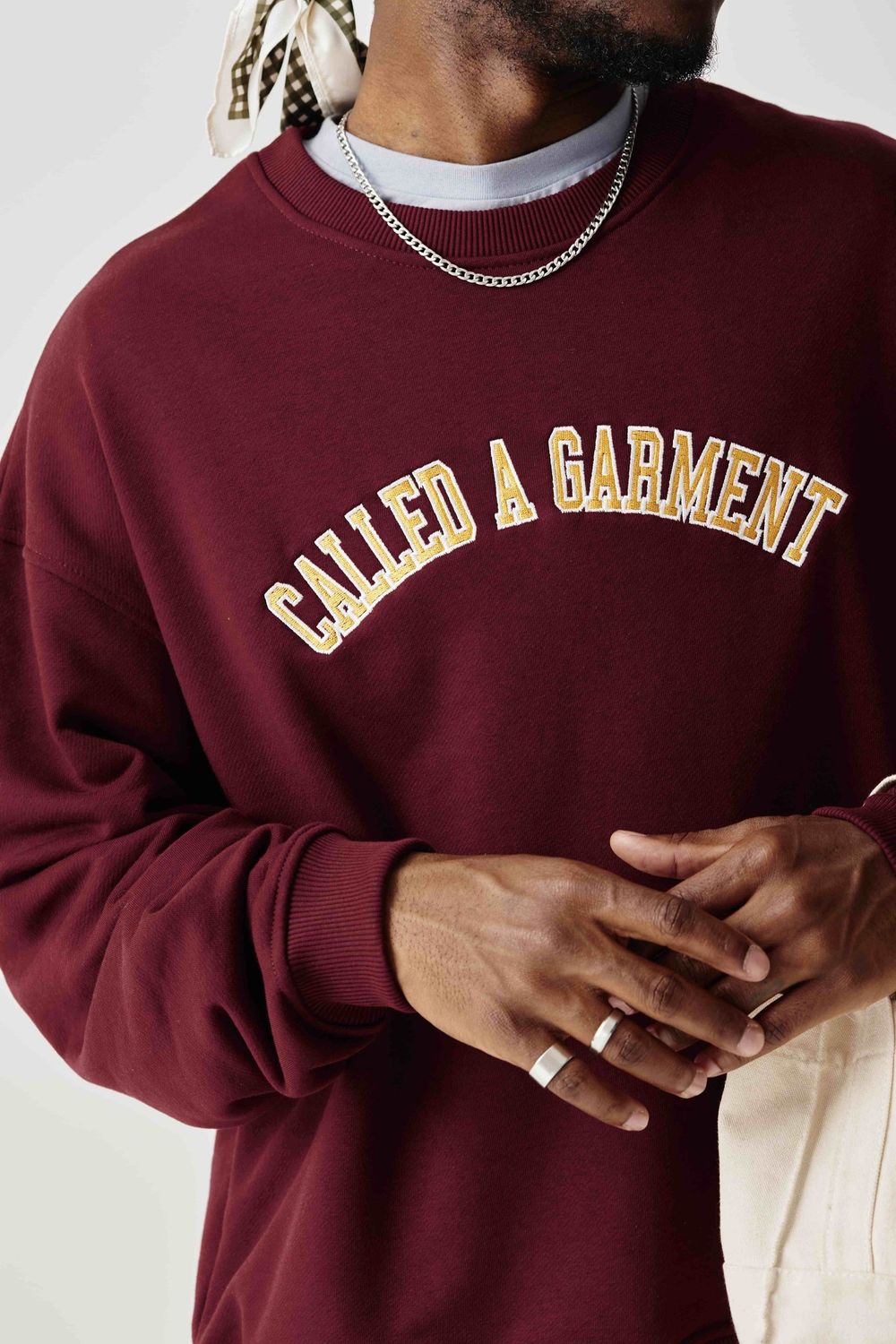 Толстовка Called a Garment College вишневая