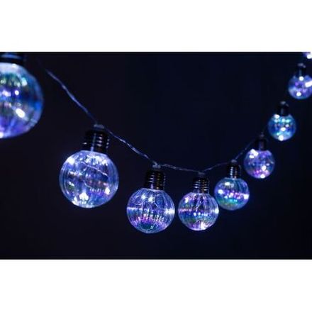 Гирлянда садовая ERASF23-22 "Радужные лампочки" на солнечной батарее 10LED 3.8 м (дл. раб част. 1.8м) ЭРА Б0062371