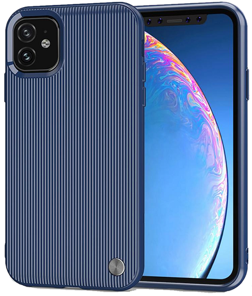 Чехол для iPhone 11 цвет Blue (синий), серия Bevel от Caseport