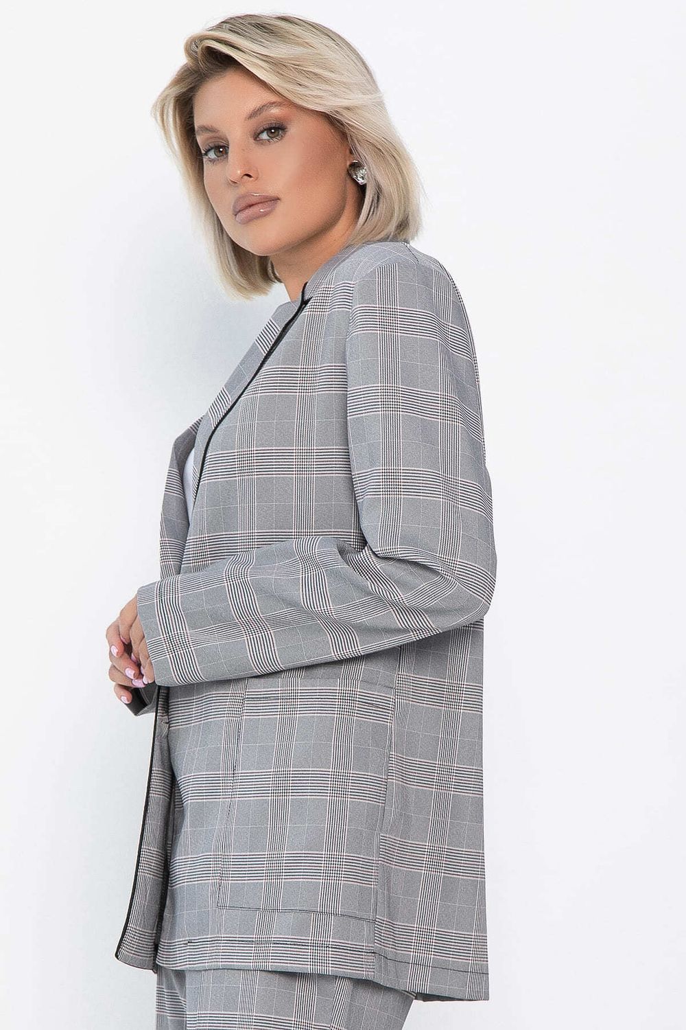 Жакет Нэри (серый/клетка) Б14111-34М LT Collection