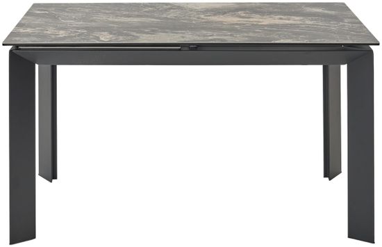 Стол CREMONA 140 KL-176, итальянская керамика/ черный каркас